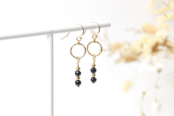 Onyx oorbellen hangertjes
