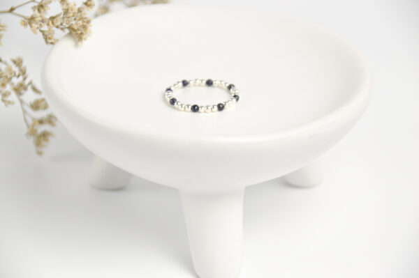 Goudsteen blauw ring