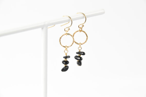 Onyx oorbellen hangertjes